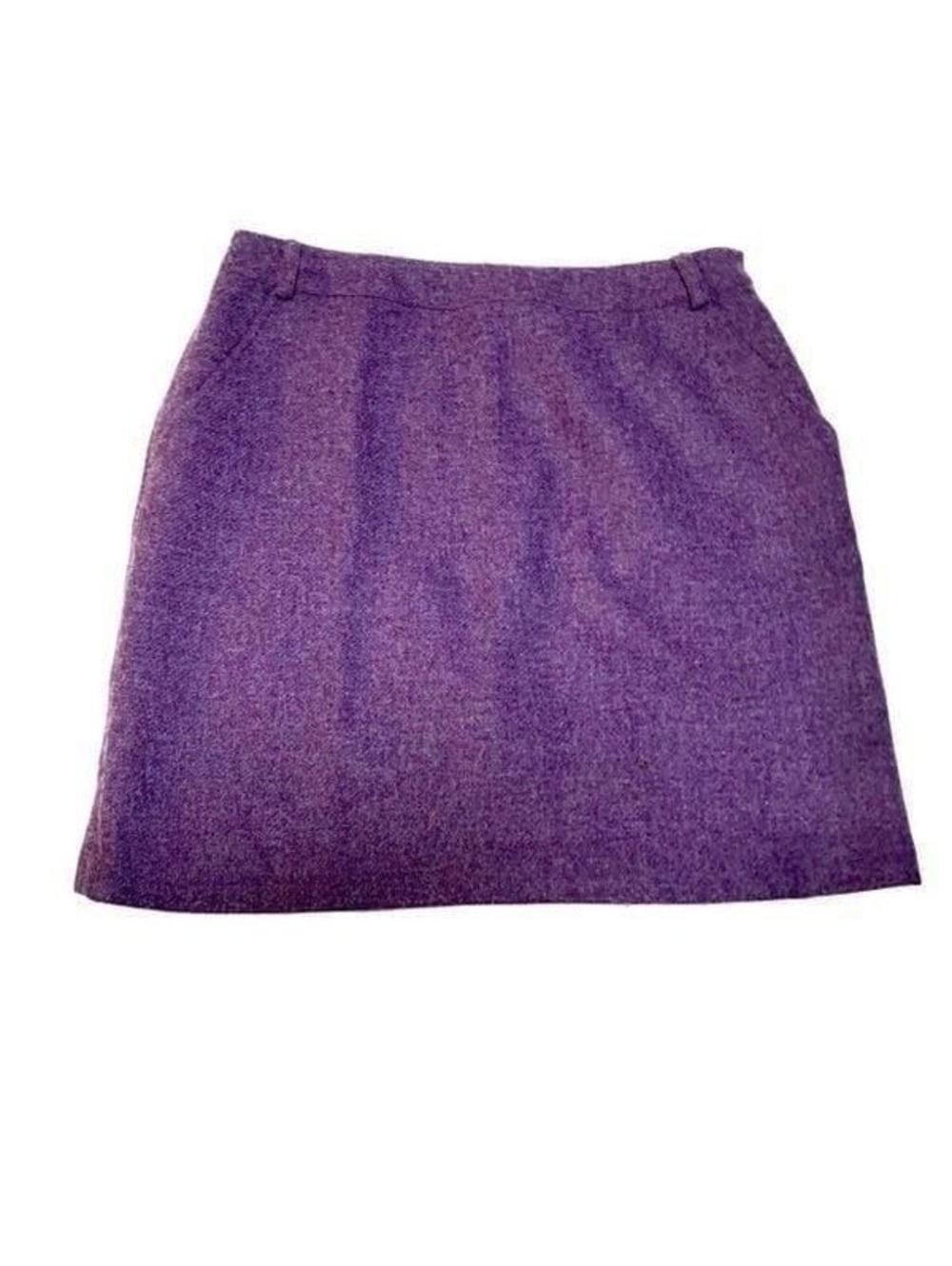 Ellen Tracy Purple Wool Mini Skirt Sz 14